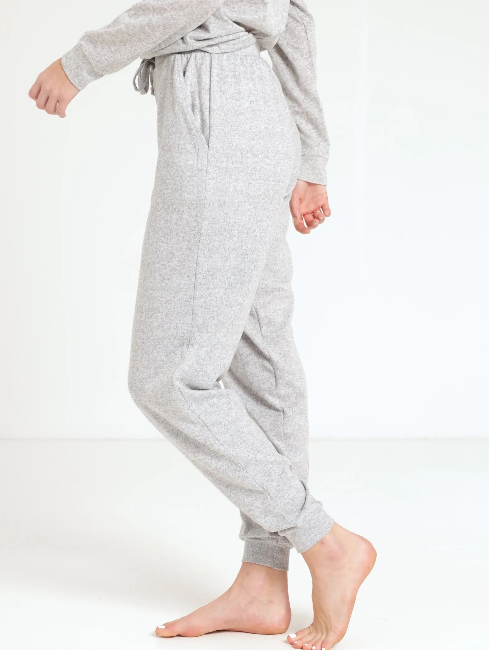 Textured Jogger - Grey Melange