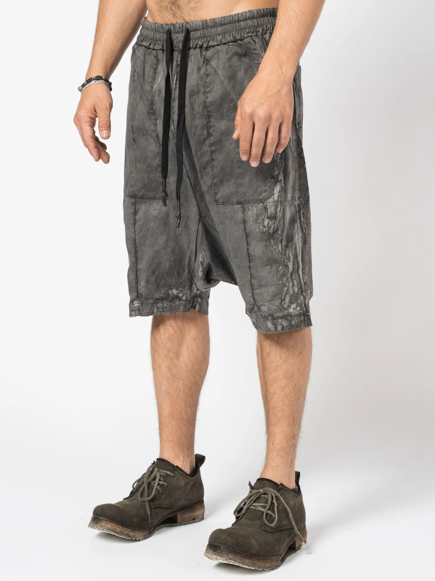 Textured Linen Blend Shorts