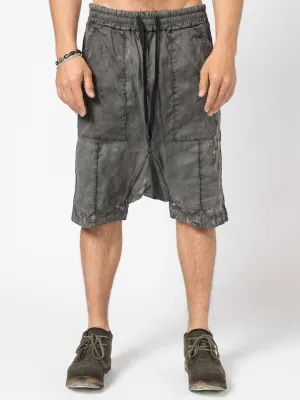 Textured Linen Blend Shorts