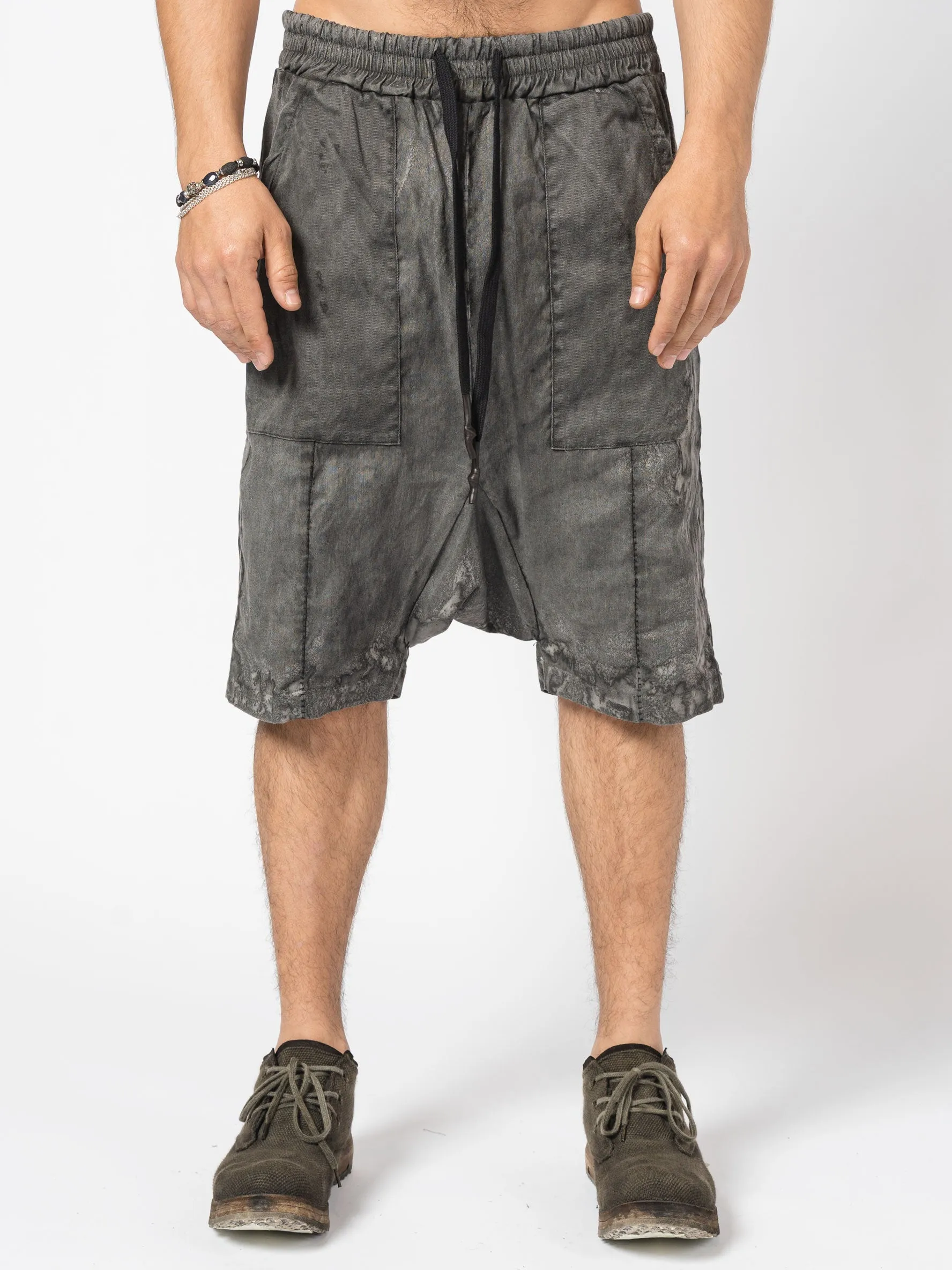 Textured Linen Blend Shorts