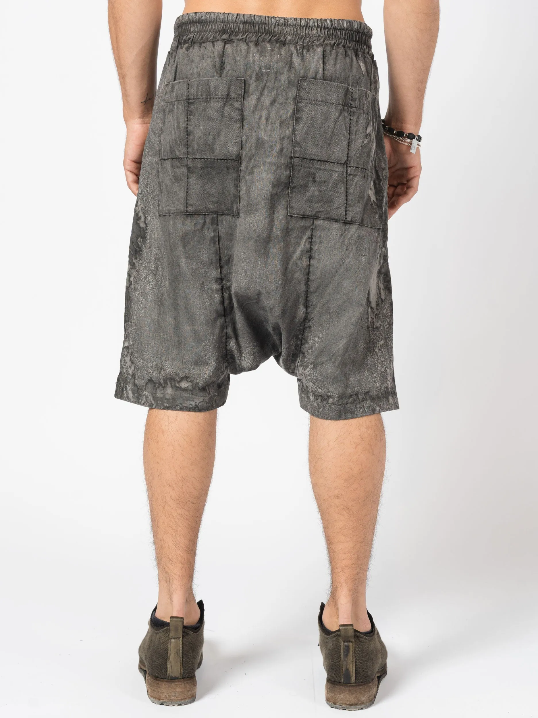 Textured Linen Blend Shorts