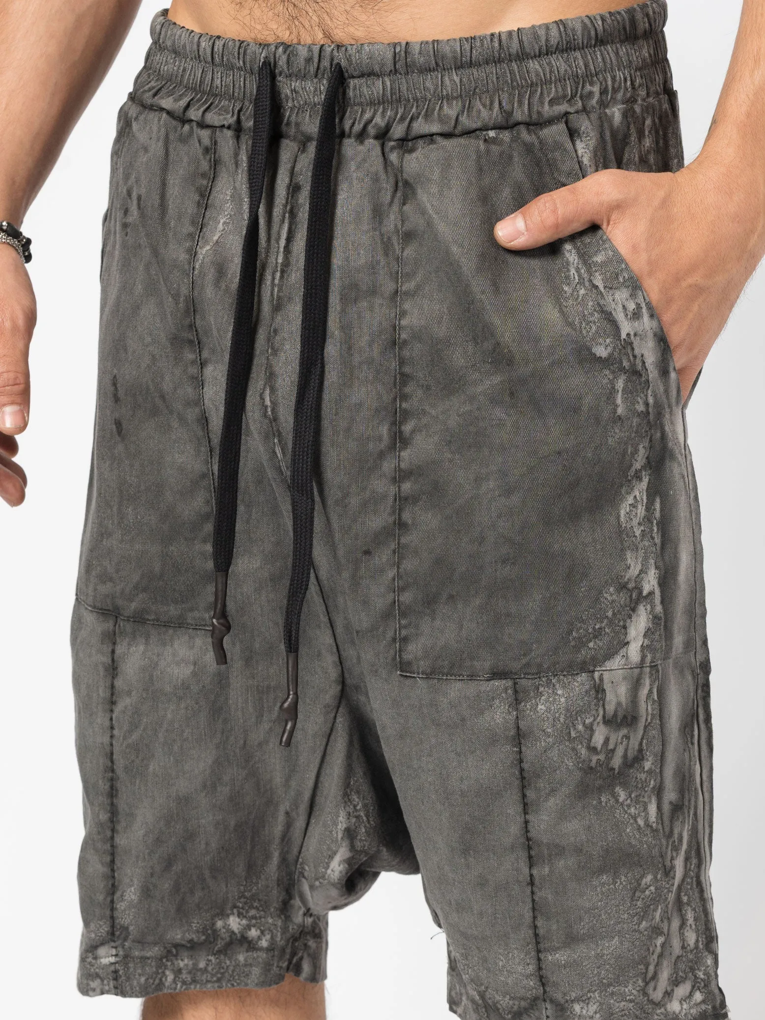 Textured Linen Blend Shorts