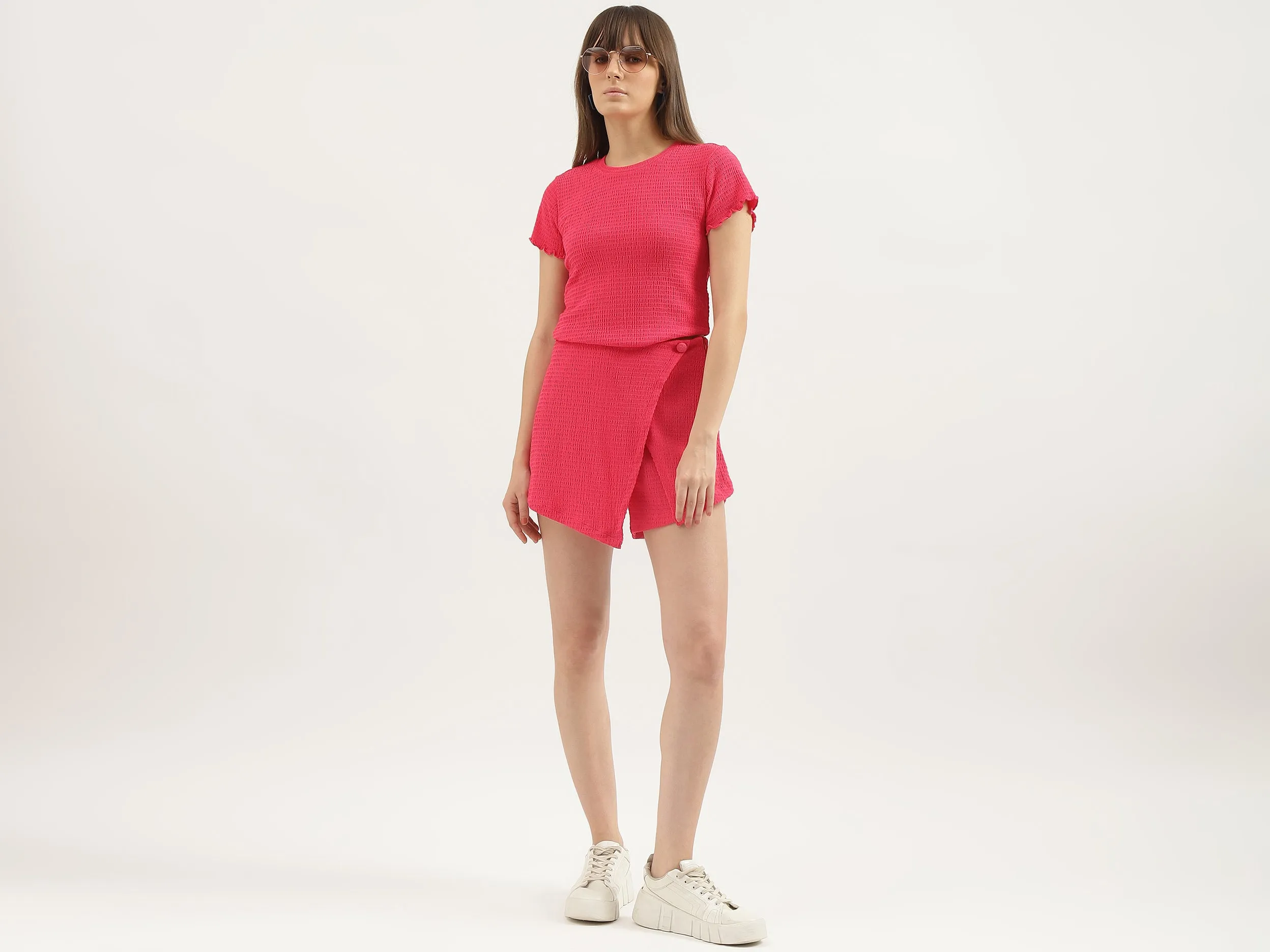Textured Regular Fit Shorts