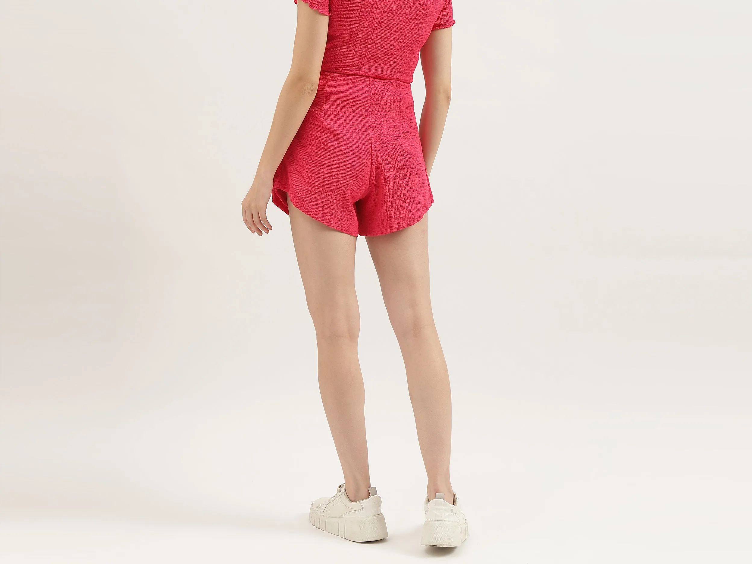 Textured Regular Fit Shorts