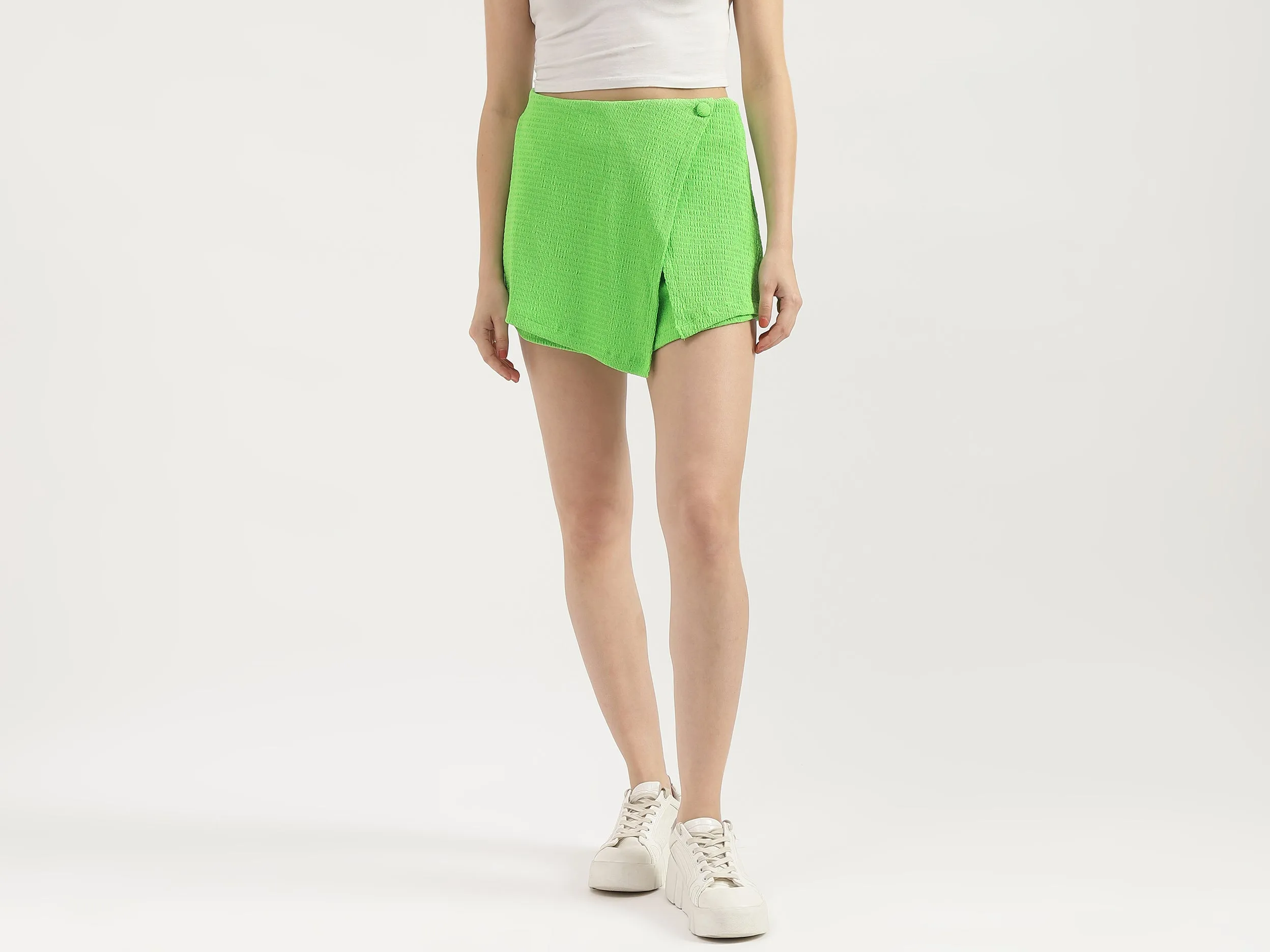 Textured Regular Fit Shorts