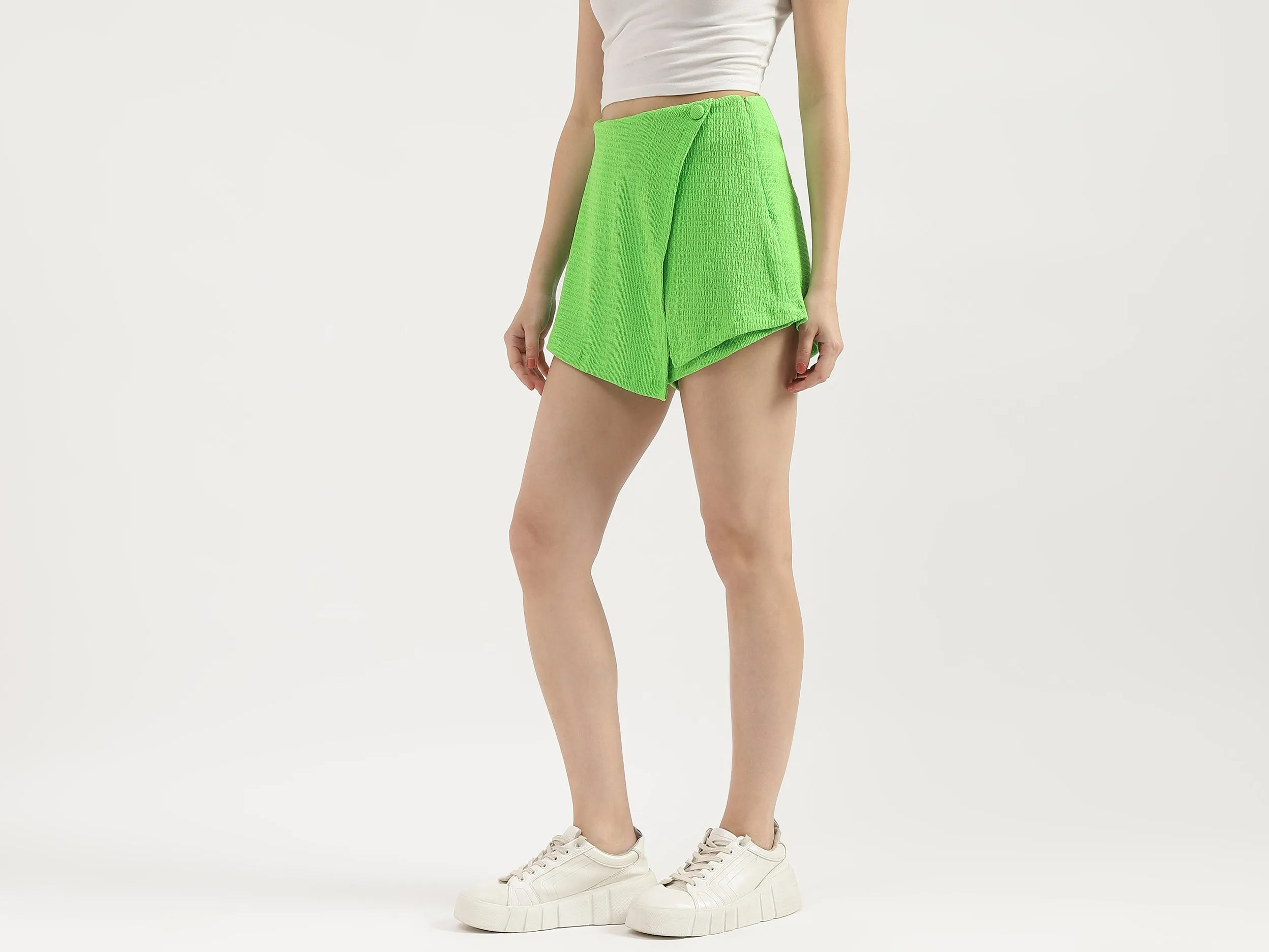 Textured Regular Fit Shorts