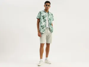 Textured Slim Fit Honeycomb Knit Shorts