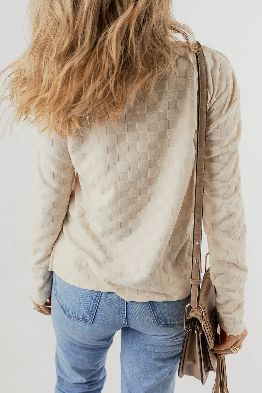 Textured Thumbhole Sleeve Top