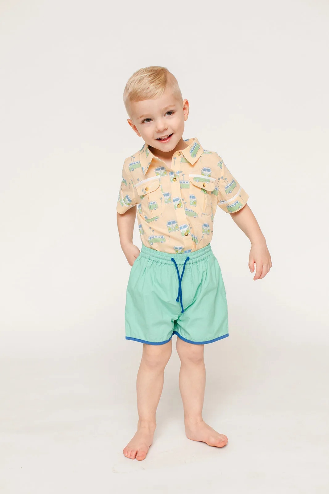 The Pop On Short - Sea Green