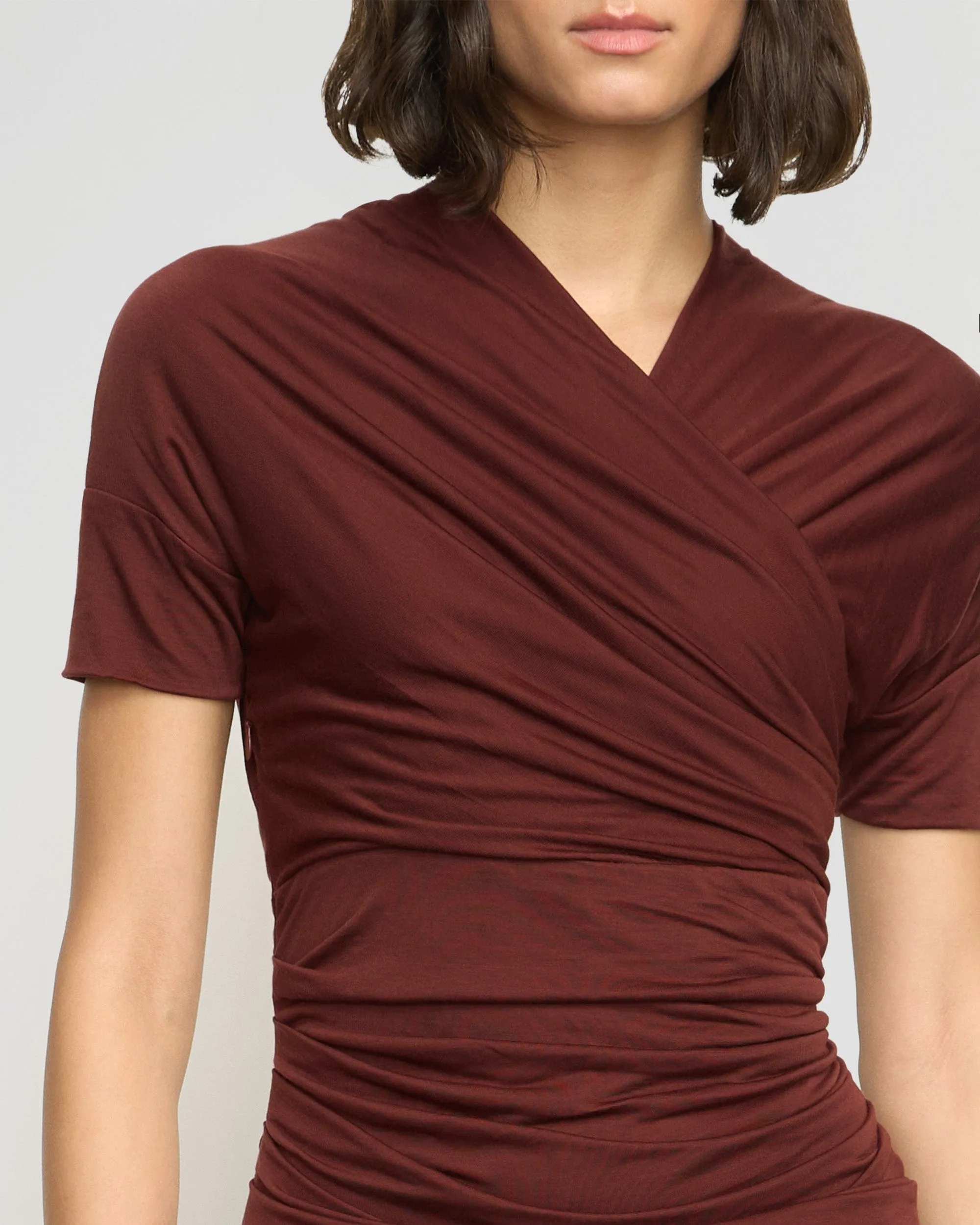 Thilda Ruched Off-Shoulder Dress