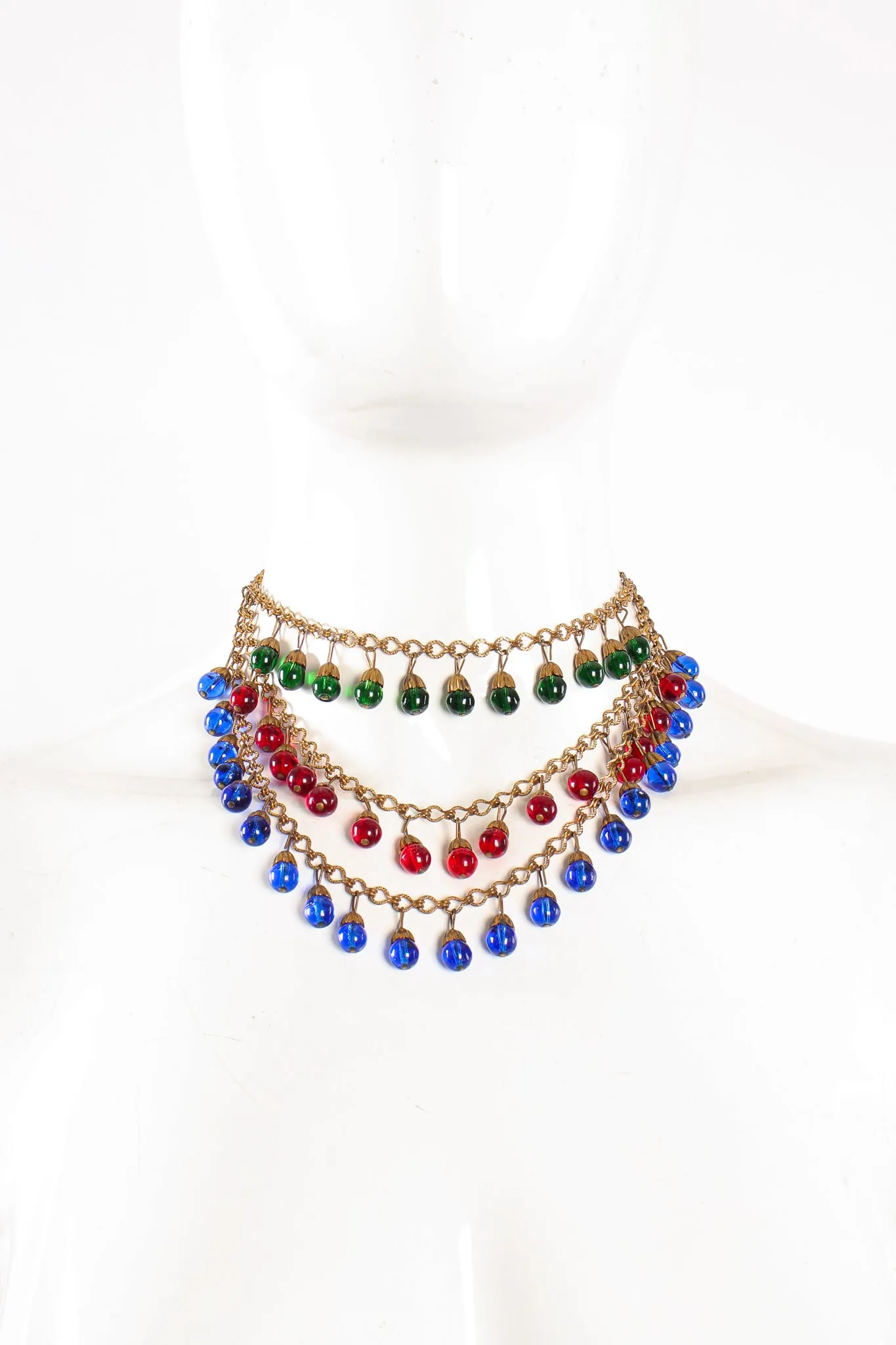 Tiered Glass Bead Necklace