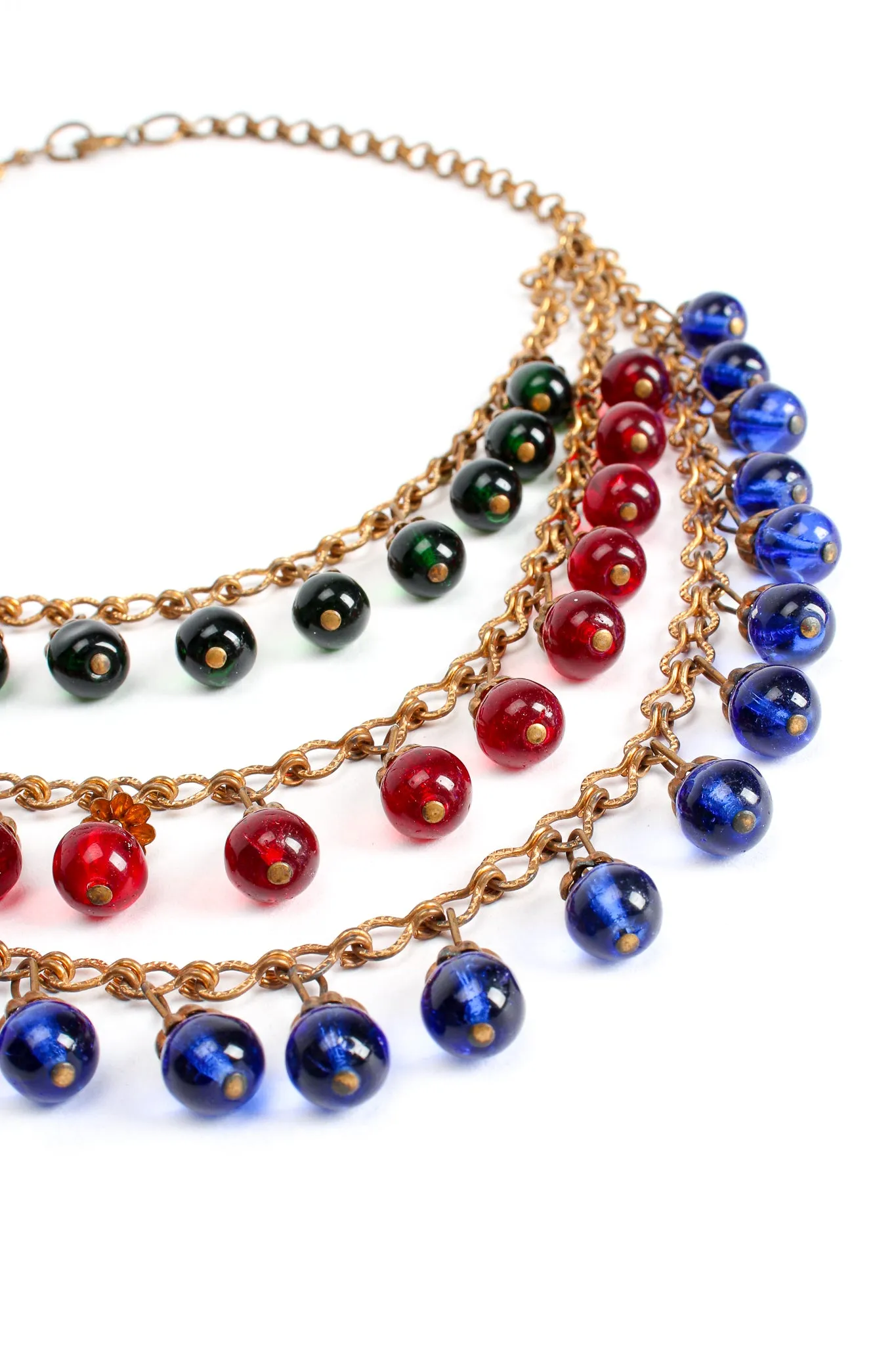 Tiered Glass Bead Necklace
