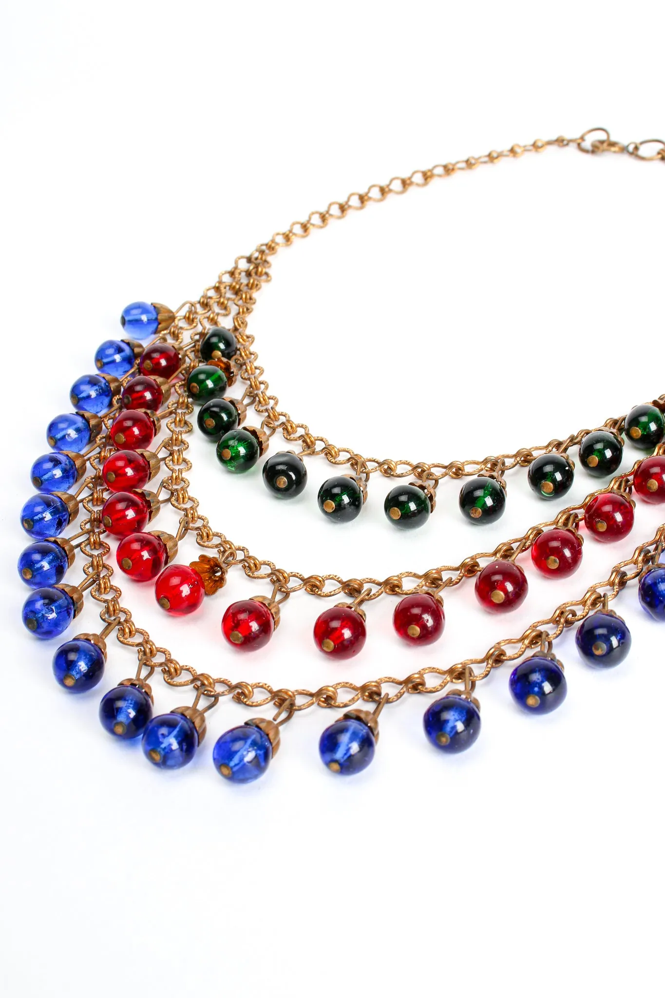 Tiered Glass Bead Necklace