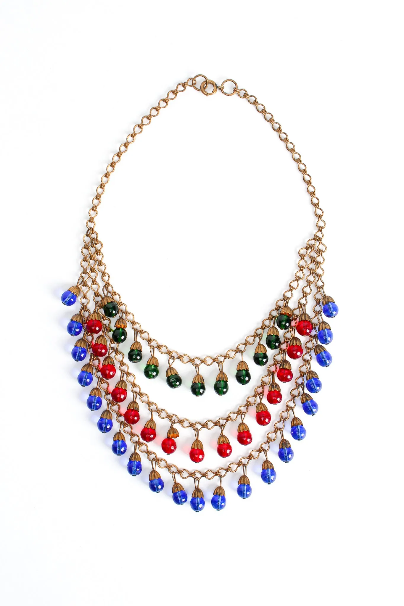 Tiered Glass Bead Necklace