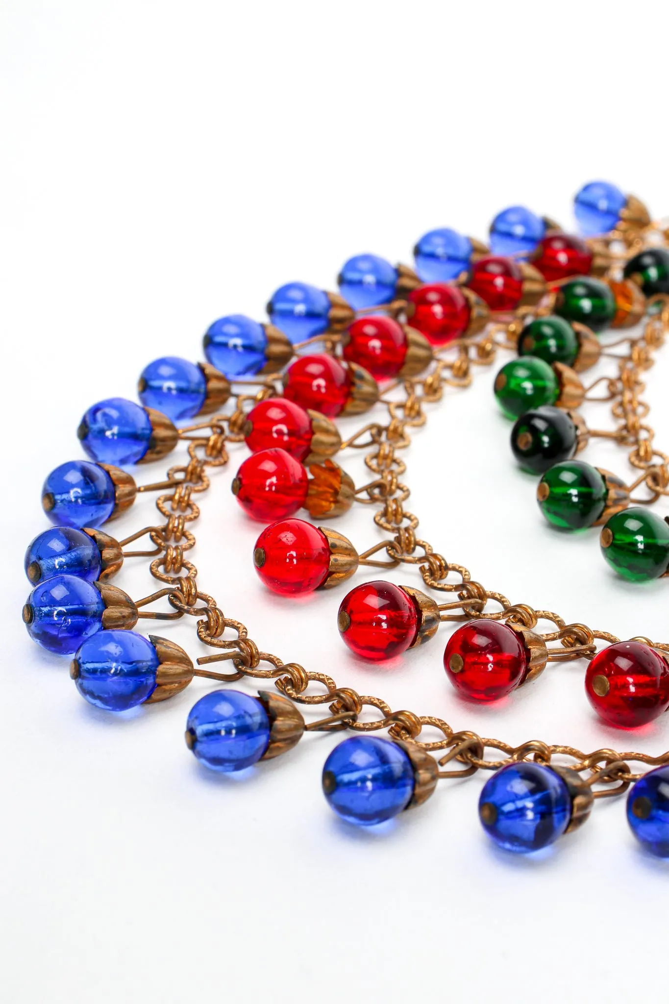 Tiered Glass Bead Necklace