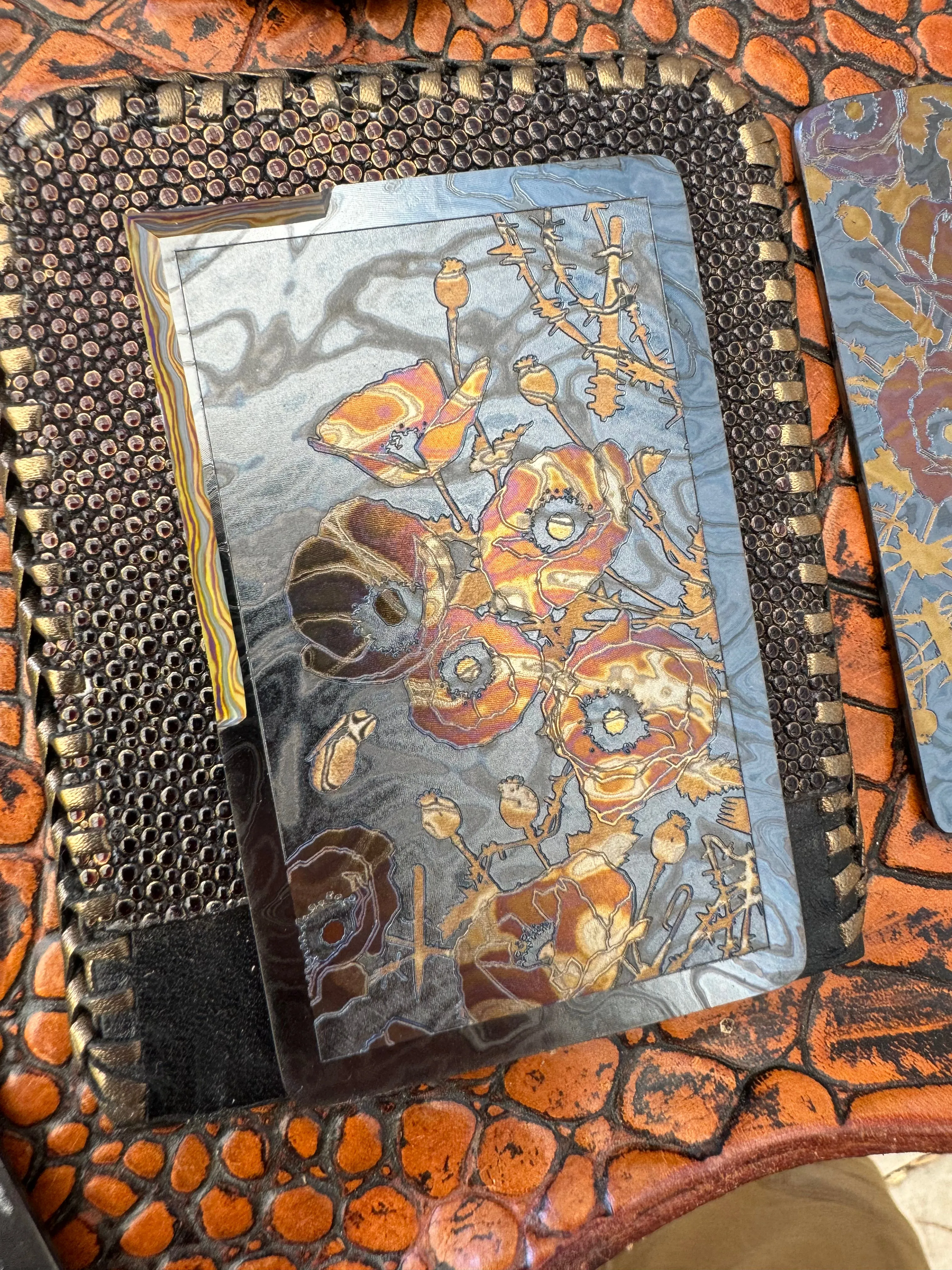 Timascus  “Poppies of WWI" Cutting Card™