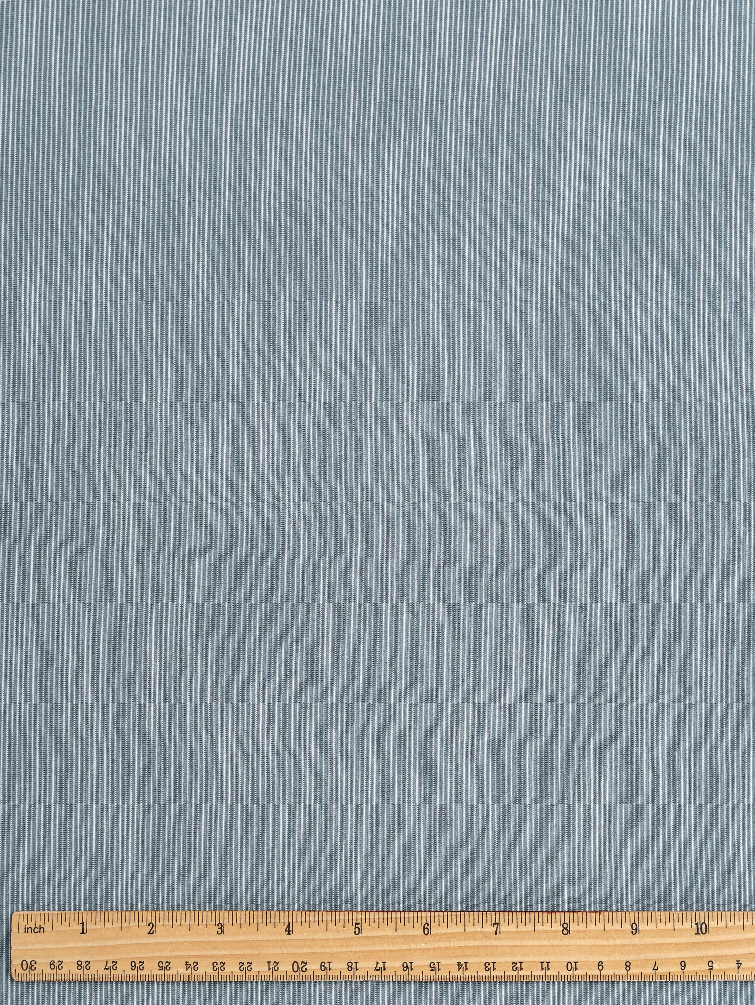 Tiny Stripe Cotton Spandex Jersey Knit Deadstock - Blue   White