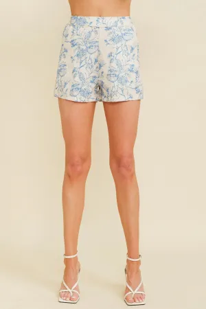 Toile Blooms Shorts
