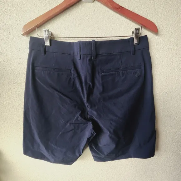 TORY SPORT by Tory Burch Navy Blue Tetch Stretch Twill Golf Sport Shorts 8