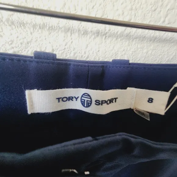 TORY SPORT by Tory Burch Navy Blue Tetch Stretch Twill Golf Sport Shorts 8