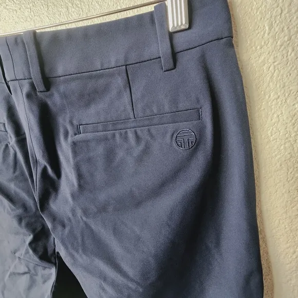 TORY SPORT by Tory Burch Navy Blue Tetch Stretch Twill Golf Sport Shorts 8