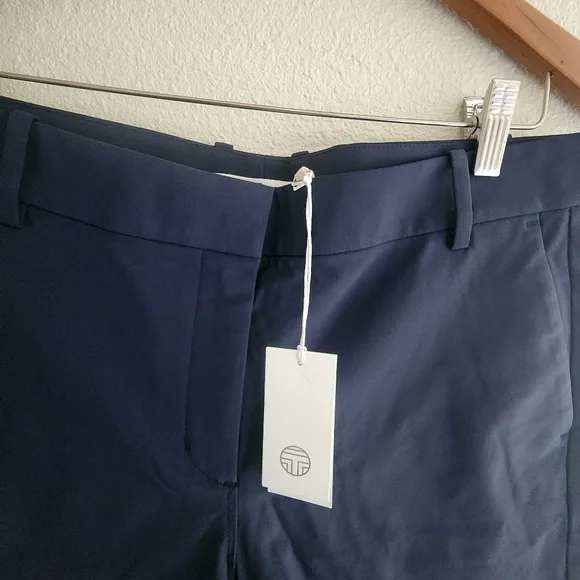 TORY SPORT by Tory Burch Navy Blue Tetch Stretch Twill Golf Sport Shorts 8