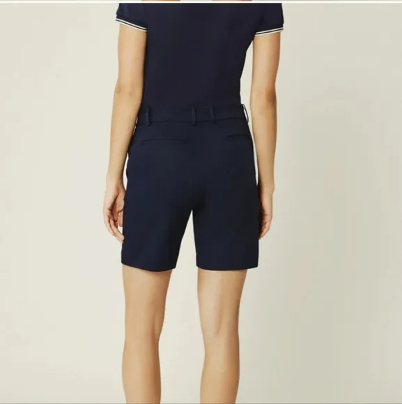 TORY SPORT by Tory Burch Navy Blue Tetch Stretch Twill Golf Sport Shorts 8