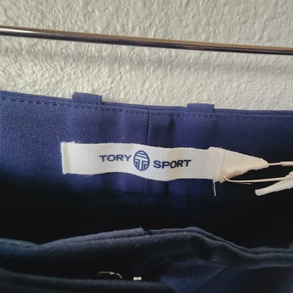 TORY SPORT by Tory Burch Navy Blue Tetch Stretch Twill Golf Sport Shorts 8