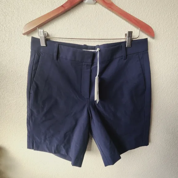 TORY SPORT by Tory Burch Navy Blue Tetch Stretch Twill Golf Sport Shorts 8