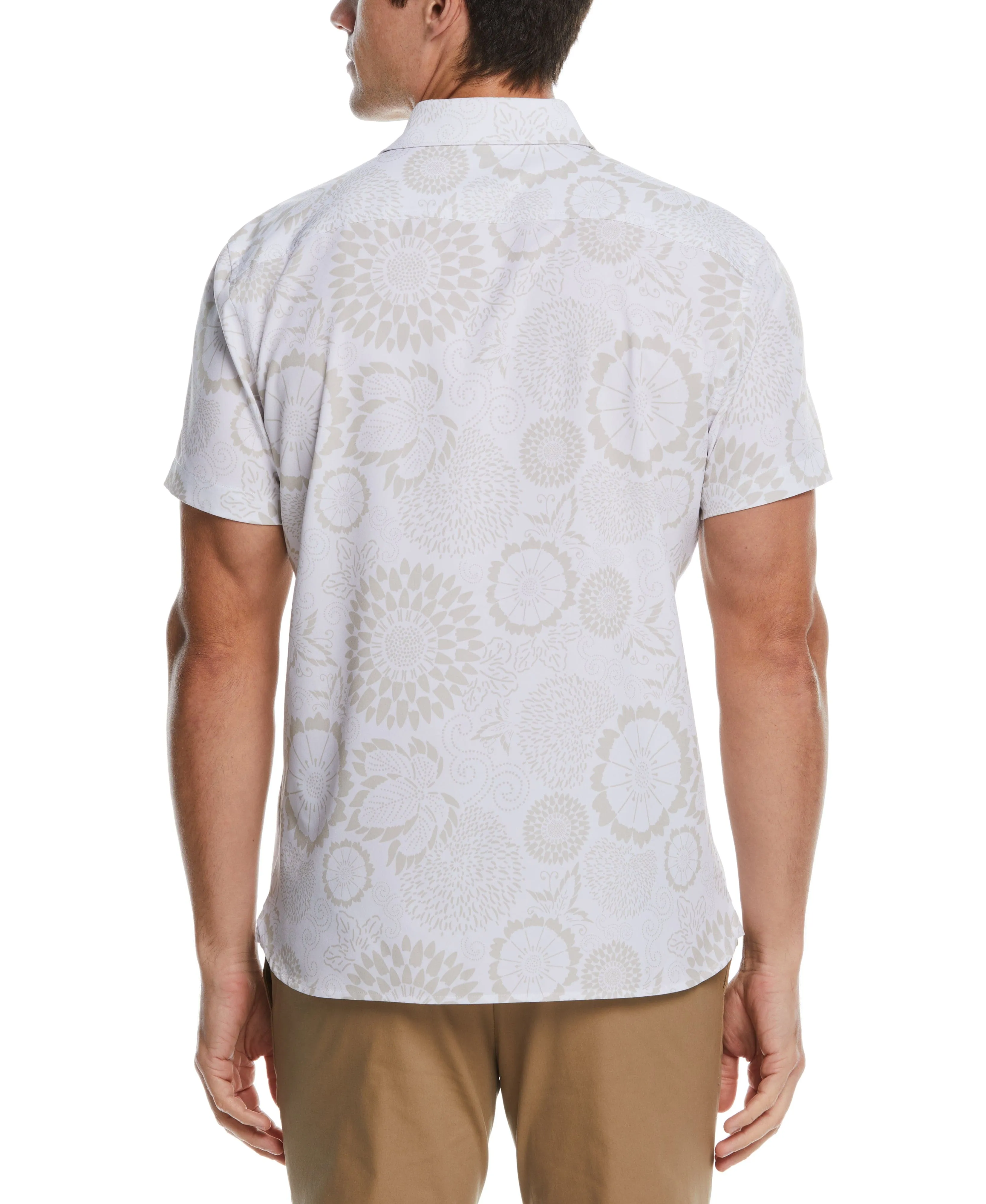 Total Stretch Tonal Floral Print Shirt