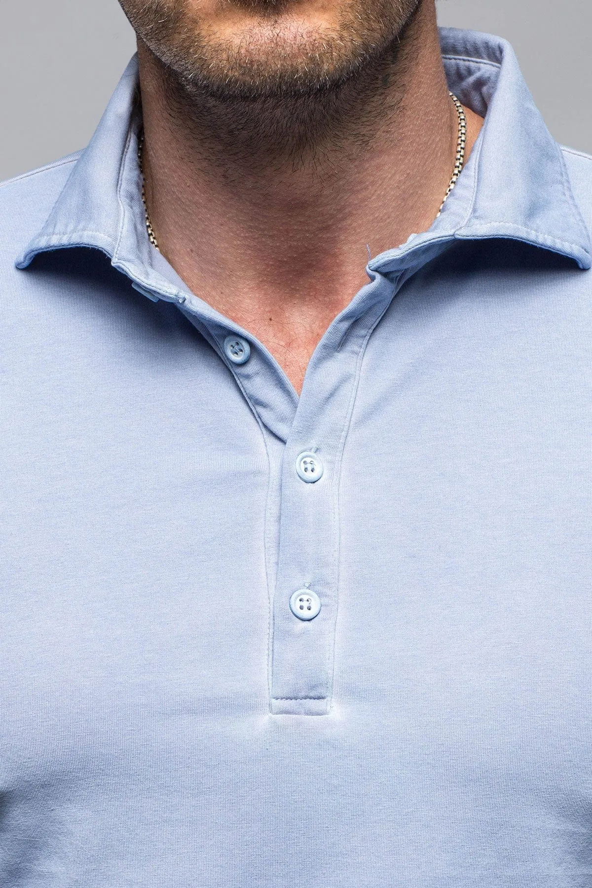 Toulour SS Woven Polo in Lavender