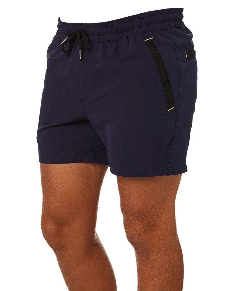 Tradies Flex And Move 4-Way Stretch Elastic Short Value Pack - Navy