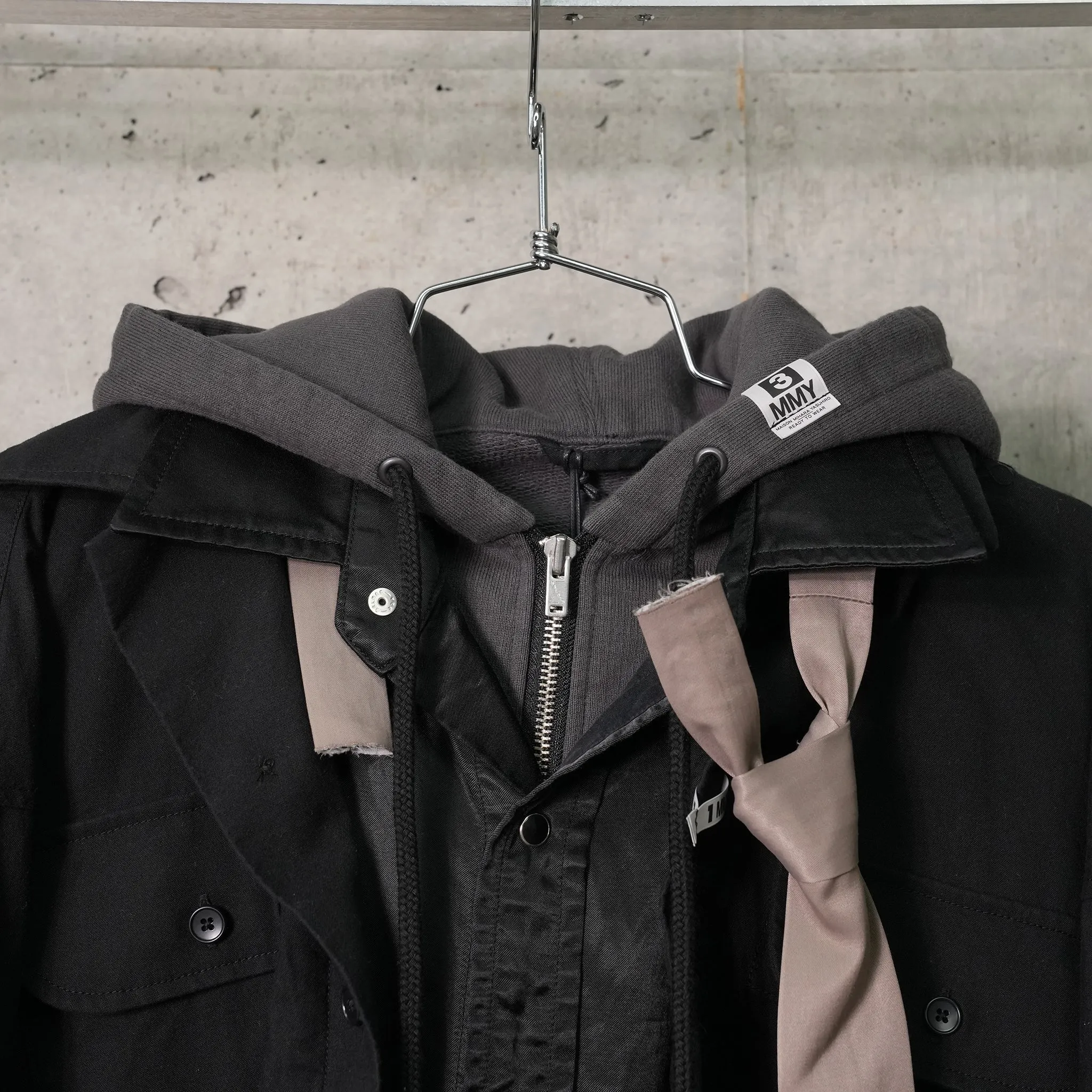 TRIPLE LAYERED SHIRT / BLACK