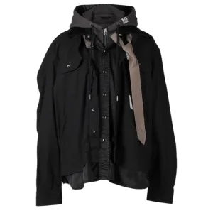 TRIPLE LAYERED SHIRT / BLACK