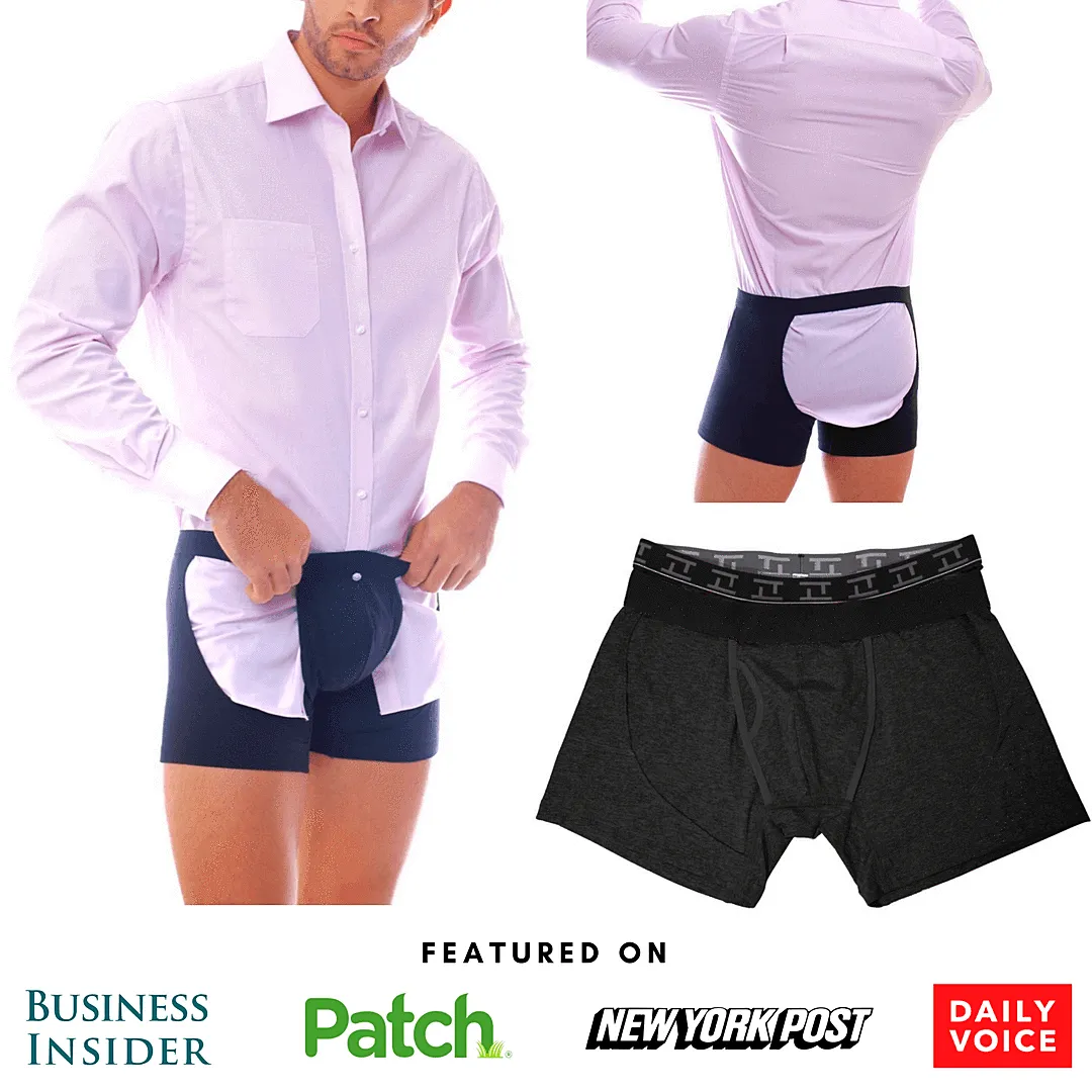 Tucked Trunks Black (2 Briefs)