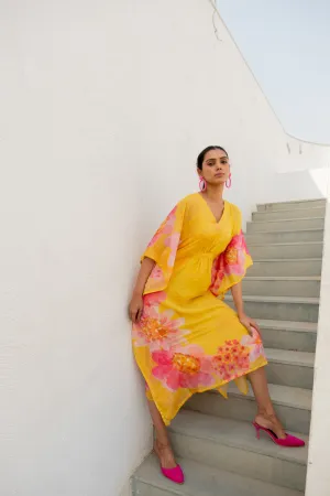 Tuscany Flowers Kaftan Dress