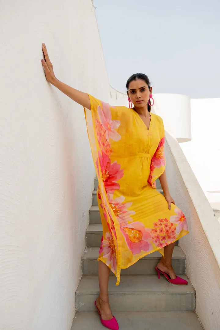 Tuscany Flowers Kaftan Dress