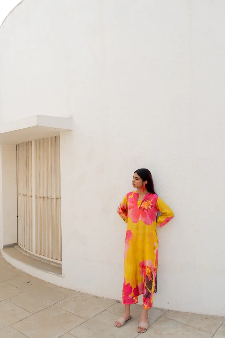 Tuscany Flowers Kurta Set