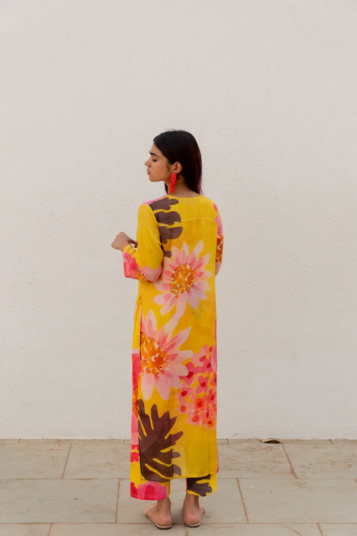 Tuscany Flowers Kurta Set