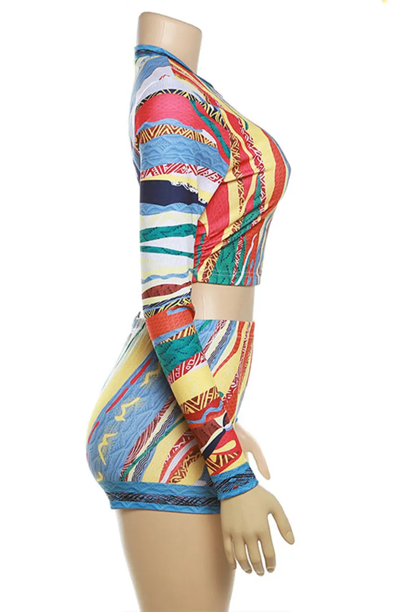 UF0498 Graphic Shirt and Shorts Set