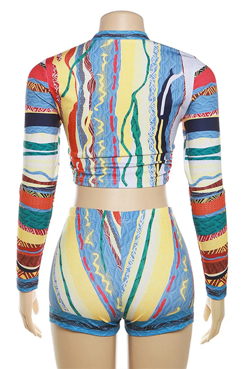 UF0498 Graphic Shirt and Shorts Set