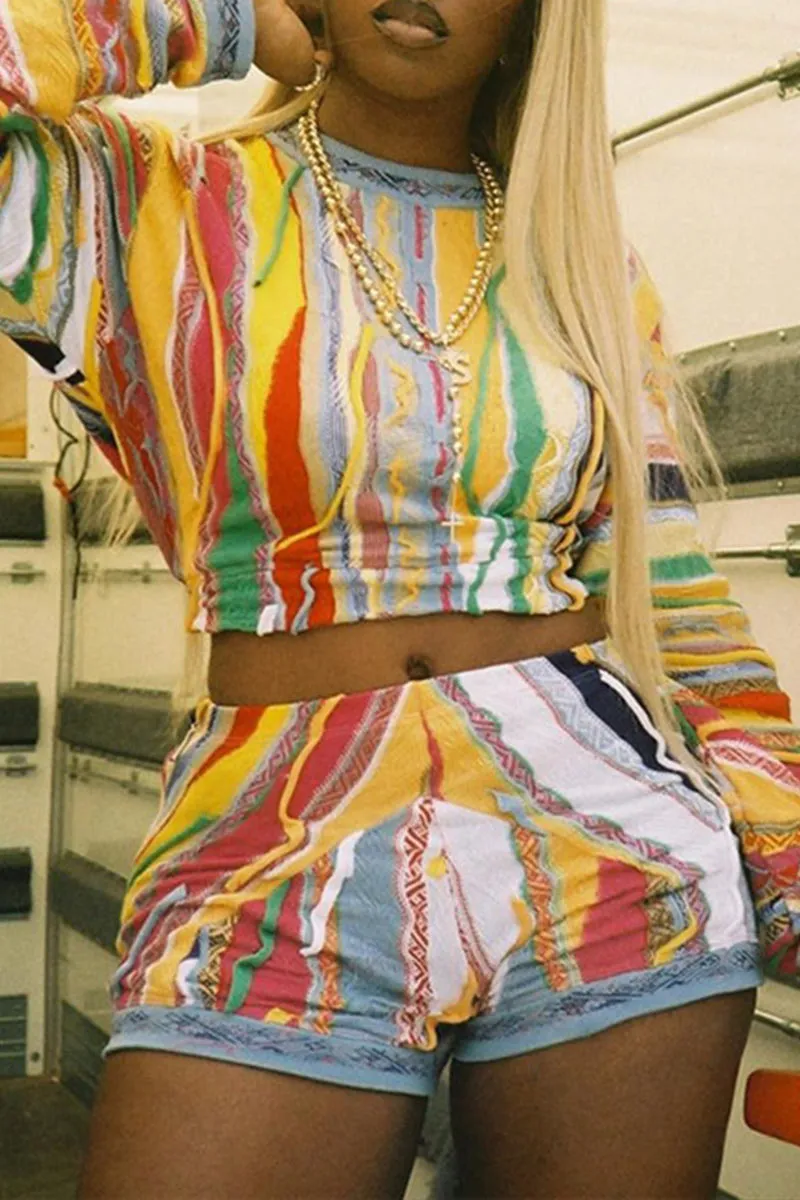 UF0498 Graphic Shirt and Shorts Set
