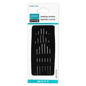 UNIQUE SEWING Beading Needles - sizes 10/12 -18pcs
