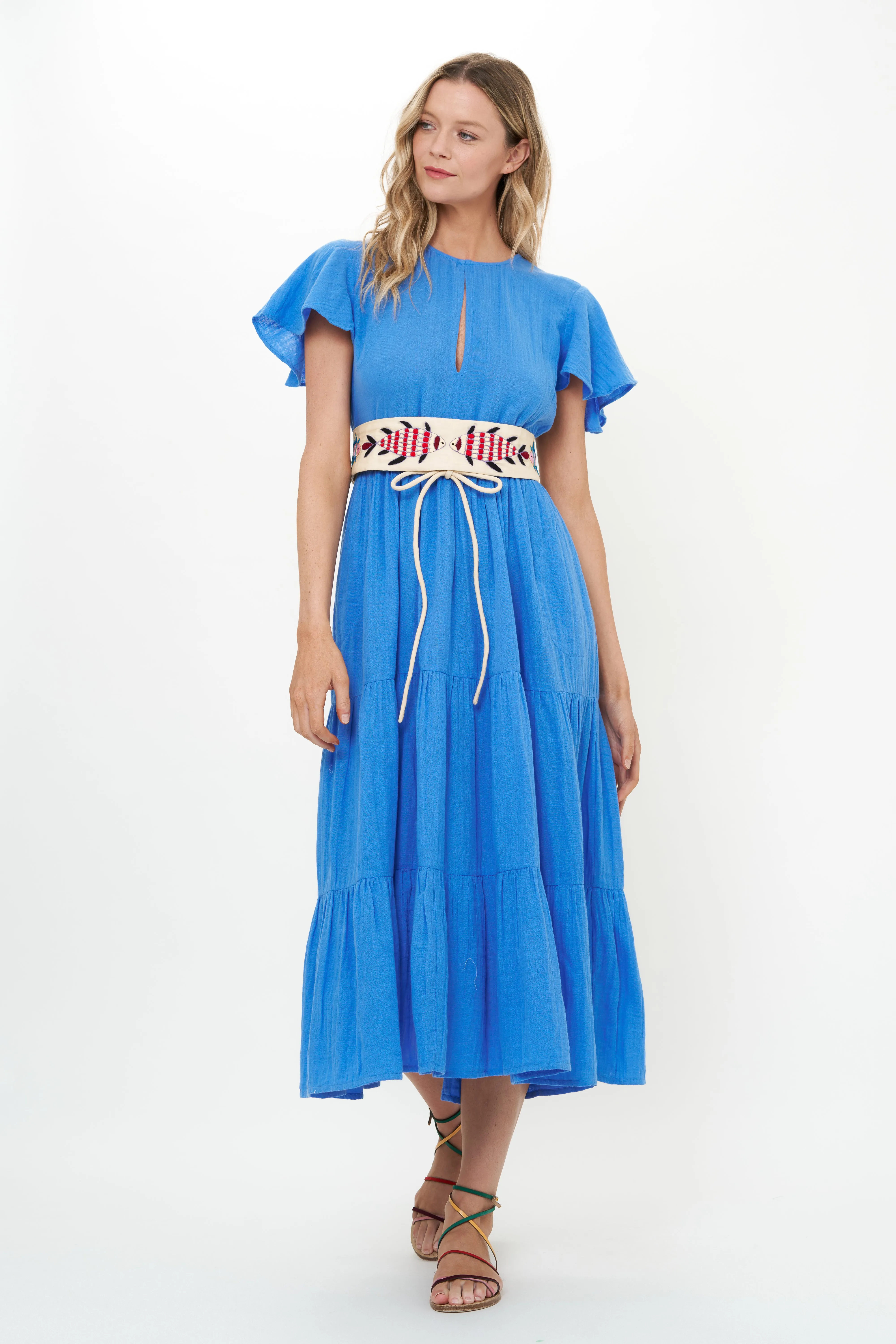 V-Neck Maxi- Bermuda Blue