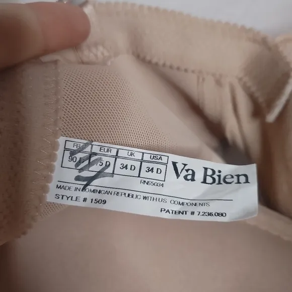 Va Bien Low Back Backless Thong Bodysuit Shapewear Nude Beige 34D 1509 NEW