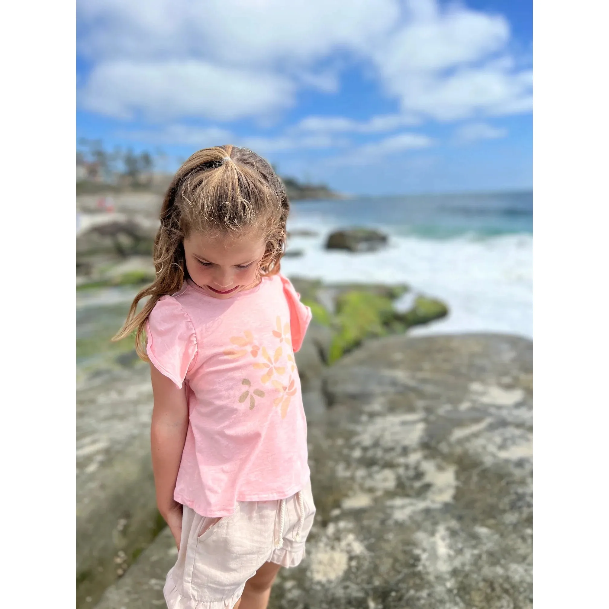 Vignette Stone Brynlee Ruffle Shorts