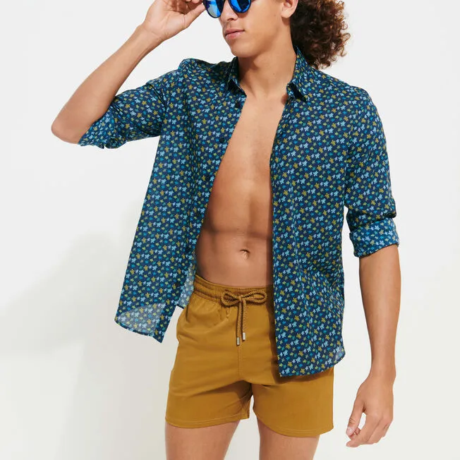 VILEBREQUIN Men Stretch Swim Shorts Solid