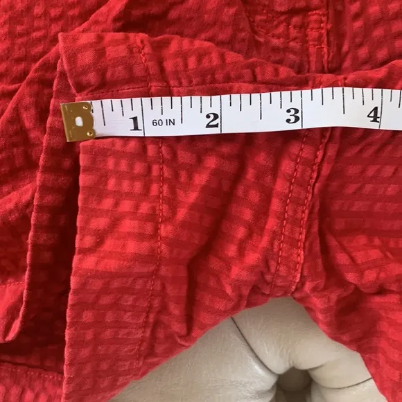 🐳Vineyard Vines Women’s 3 1/2 Everyday Short Seersucker Red Size 2🐳