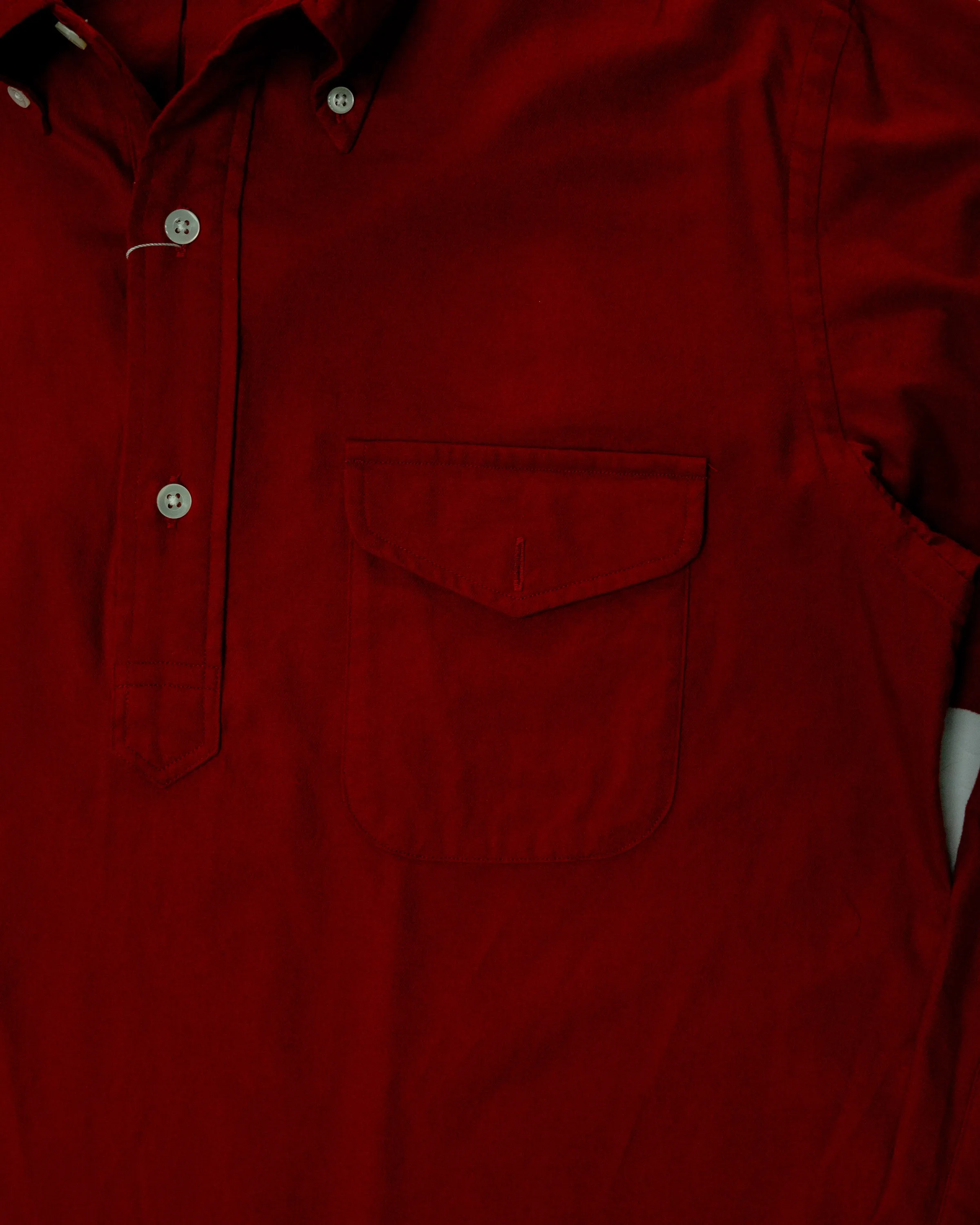 Vintage Ivy Combed Cotton English Twill Button Down EPGS08 | Red
