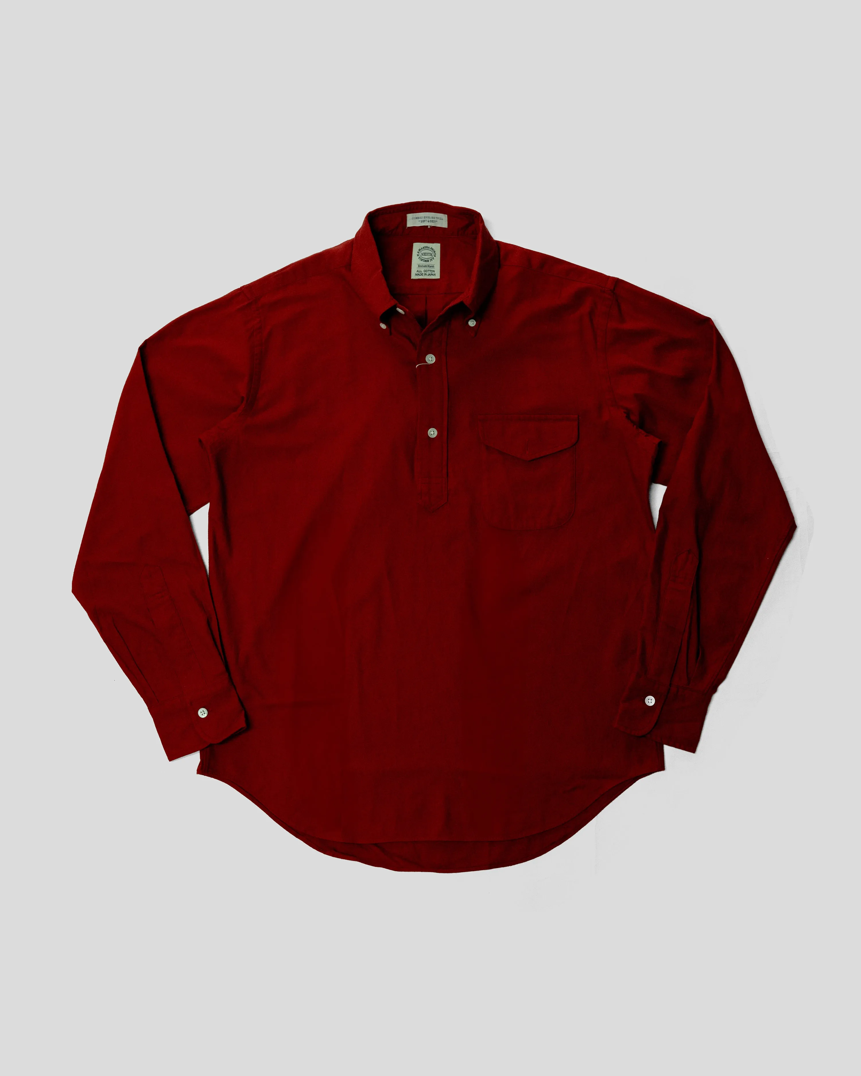 Vintage Ivy Combed Cotton English Twill Button Down EPGS08 | Red
